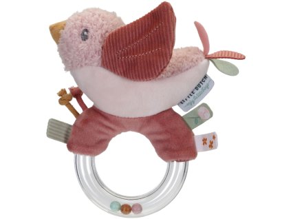 Chrastítko s ptáčkem LITTLE DUTCH Květiny a motýli 2024