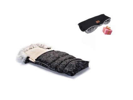 Fusak EMITEX Combi Fox + rukávník/rukavice ZDARMA, květiny- krémová  + rukávník/rukavice ZDARMA