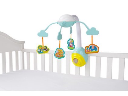 BRIGHT STARTS kolotoč na postýlku Soothing Safari 2-in-1 Mobile