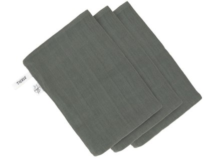 Mycí rukavice LÄSSIG Muslin Wash Glove Set 3 pcs 2024, petrol green