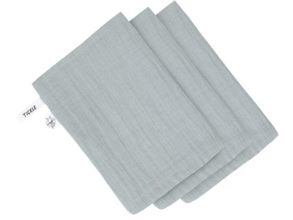 Mycí rukavice LÄSSIG Muslin Wash Glove Set 3 pcs 2024, powder blue