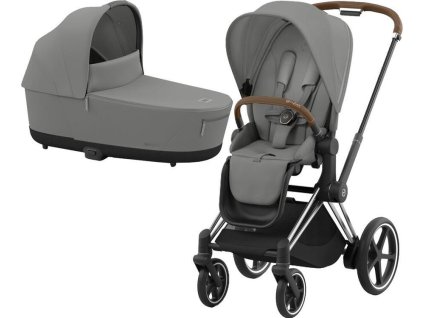 37914 kocarek cybex e priam chrome brown seat pack 2024 vcetne korby mirage grey