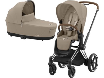 37923 37923 kocarek cybex e priam chrome brown seat pack 2024 vcetne korby cozy beige