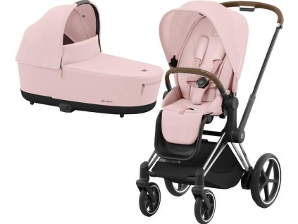 37932 37932 kocarek cybex e priam chrome brown seat pack 2024 vcetne korby peach pink
