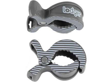 Klip LODGER Swaddle Clip Print 2balení 2024, carbon-stripe