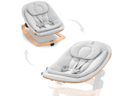 Dřevěné křesílko HAUCK Bouncer Eco 3v1 na židličku Alpha+/Beta+ 2025, light grey