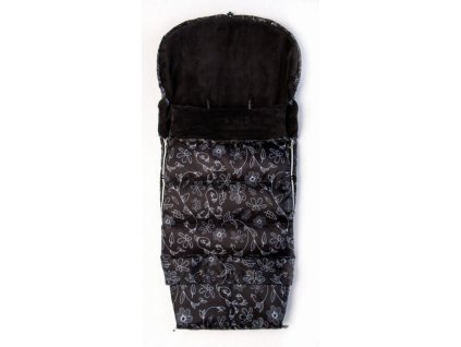 Zimní fusak EMITEX Combi , květiny - černá