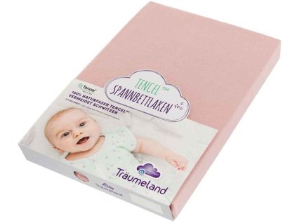 Prostěradlo TRÄUMELAND Tencel 40x90 2025, malve-rose