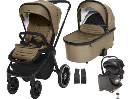 Kočárek ZOPA Move Cross 3 2025 + hluboká korba Move XL 3 + autosedačka + báze, toffee brown