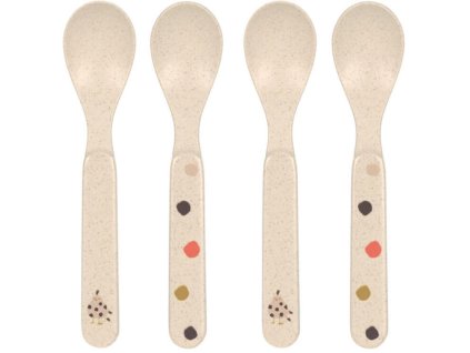 Dětské lžičky LÄSSIG Spoon Set PP/Cellulose 2024, little mateys spicy orange