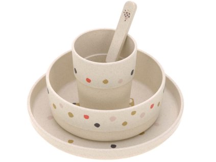Dětské stolní nádobí LÄSSIG Dish Set PP/Cellulose 2024, little mateys spicy orange