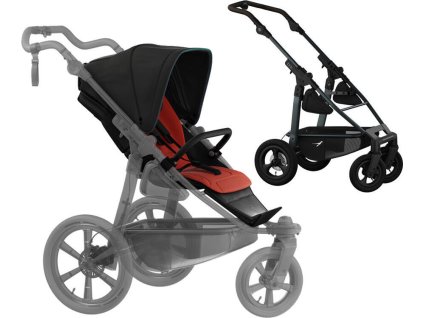 41076 41076 41076 kocarek tfk mono 4 frame air wheel stroller seat unit mono pro 2025 anthracite with red highlights