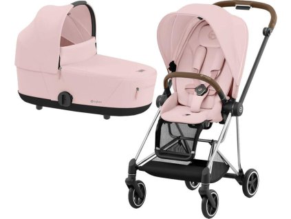 41664 41664 kocarek cybex mios chrome brown seat pack 2024 vcetne korby peach pink