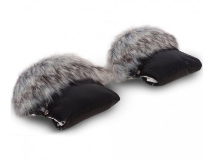 Rukavice s kožešinou JUNAMA Premium 2024, black/silver