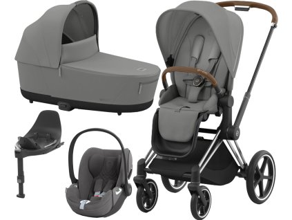 43401 kocarek cybex set priam chrome brown seat pack 2024 vcetne cloud t i size plus a baze t mirage grey