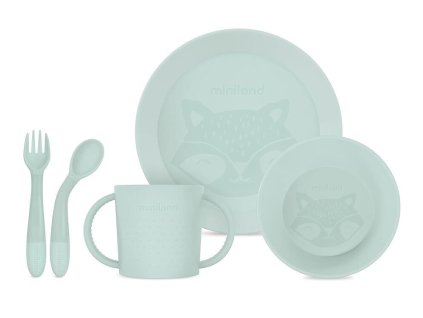 Jídelní sada MINILAND kulatá 5-dílná 2024, mint