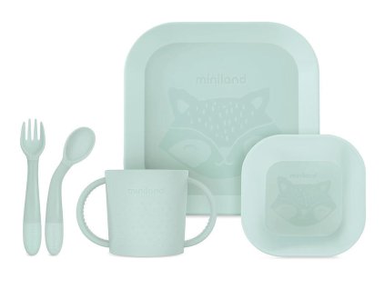 Jídelní sada MINILAND čtvercová 5-dílná 2024, mint