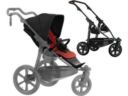 44196 44196 44196 kocarek tfk mono 3 frame air wheel stroller seat unit mono pro 2025 anthracite with red highlights