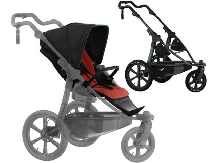 44217 44217 44217 kocarek tfk proa frame stroller seat unit mono pro 2025 anthracite with red highlights