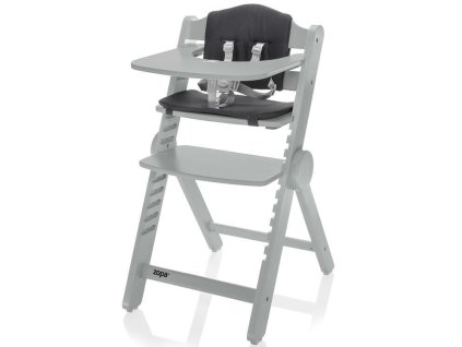 Dřevěná jídelní židlička ZOPA Clipp & Clapp 2026, grey