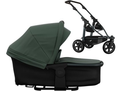 Kočárek TFK Mono 3 frame air wheel Carrycot Mono/Pro combi unit 2025, olive