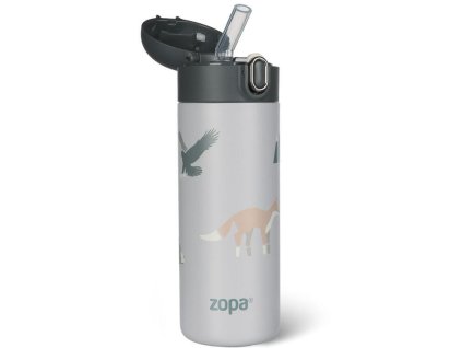 Termoska na tekutiny ZOPA s pítkem 400 ml 2025, mountains