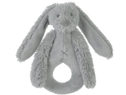 Plyšové chrastítko HAPPY HORSE králíček Richie 18 cm, světle šedé