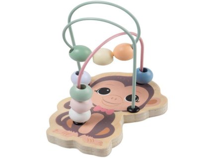 Dřevěný mini labyrint JOUÉCO The Wildies Family 12m+ 2025, monkey