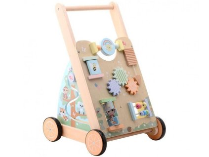 Dřevěné chodítko JOUÉCO Activity Walker The Wildies Family 18m+ 2025