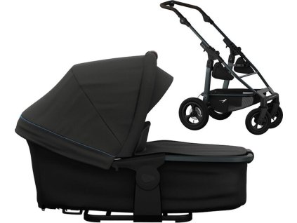 47028 47028 47028 kocarek tfk mono 4 frame air wheel carrycot mono pro combi unit 2025 anthracite with red highlights