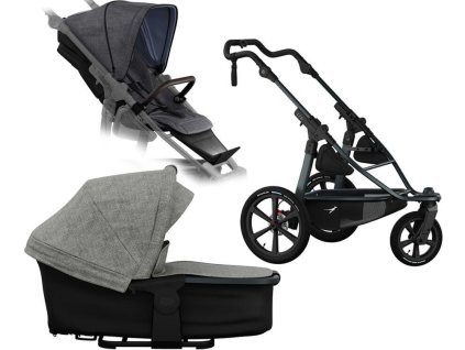Kočárek TFK Set proA frame Premium 2026, grey