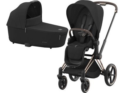 47538 kocarek cybex priam rosegold seat pack 2024 vcetne korby sepia black