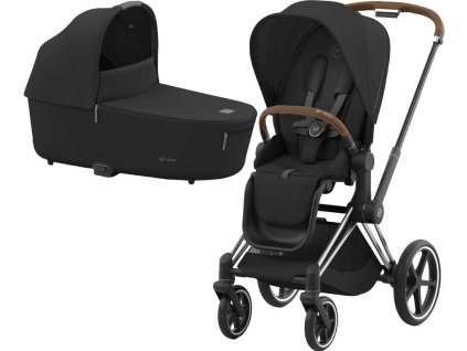 Kočárek CYBEX Priam Chrome Brown Seat Pack 2024 včetně korby, sepia black