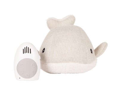 Hračka FLOW s tlukotem srdce Moby the Whale 2025, light grey