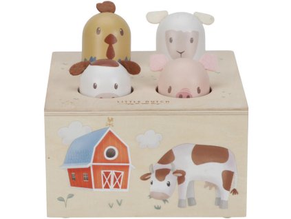 Vyskakovací zvířátka se zvuky LITTLE DUTCH Farma 2025