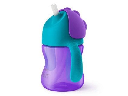Hrneček s ohebným brčkem AVENT Bendy Dívka 200 ml