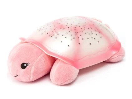 Noční světlo s projekcí a melodiemi CLOUD B Želva 2024, pink