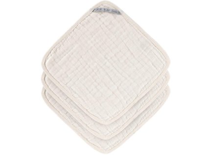 Žínky LÄSSIG Muslin Washcloth Set 3 pcs 2023, milk