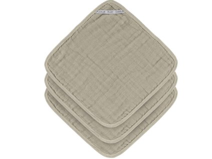 Žínky LÄSSIG Muslin Washcloth Set 3 pcs, olive