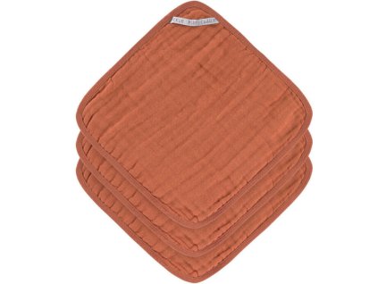 Žínky LÄSSIG Muslin Washcloth Set 3 pcs, rust