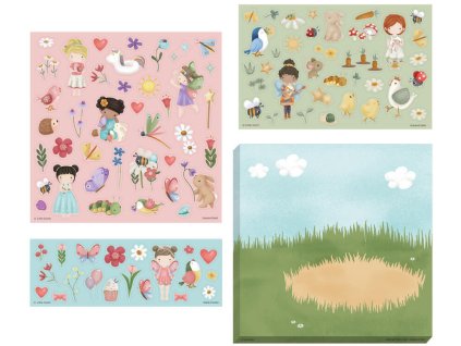 Sada se samolepkami LITTLE DUTCH Rosa & Friends