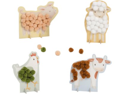 Kreativní sada s bambulkami LITTLE DUTCH Farma