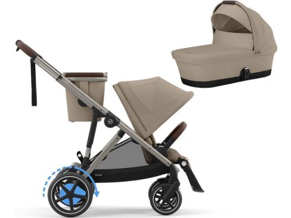 48363 7 48363 7 48363 7 kocarek cybex e gazelle s 2025 vcetne korby almond beige taupe frame
