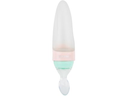 Silikonová lahvička se lžičkou KIKKABOO 90ml 2024, comet pink