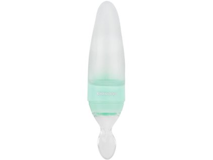 Silikonová lahvička se lžičkou KIKKABOO 90ml 2024, rocket mint