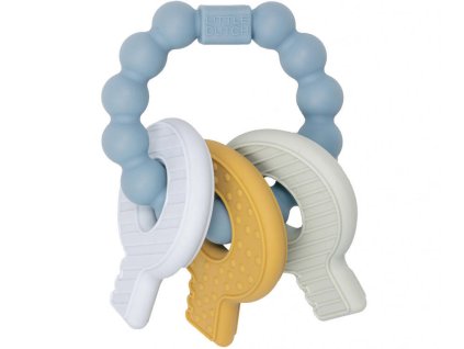 Silikonové kousátko LITTLE DUTCH Klíče 2026, modré