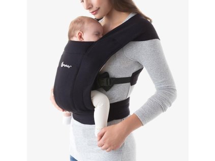 Nosítko ERGOBABY Embrace Soft Knit 2025, pure black