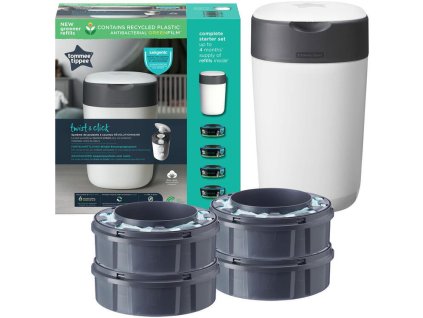 Výhodná sada TOMMEE TIPPEE Sangenic koš Twist & Click + 4 kazety univerzální 2025