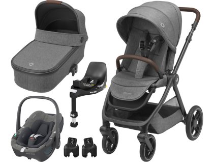 Kočárek MAXI-COSI Akční set Oxford 2024 + ZDARMA Základna FamilyFix 360 Pro a Adaptéry, select grey  + ZDARMA Základna FamilyFix 360 Pro a Adaptéry