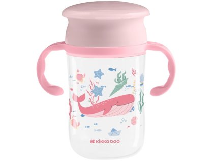 Trénovací hrnek KIKKABOO 360° 300ml 12m+ Deep Sea 2025, pink